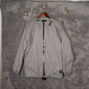 Tavik Long Sleeve Full Zip Mens Jacket Winter Gray Size Medium